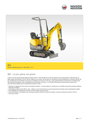 Mini-graafmachines Neuson 803