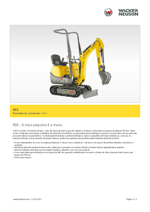 Mini-graafmachines Neuson 803