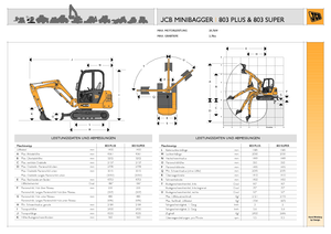 Mini-graafmachines JCB 803 Plus