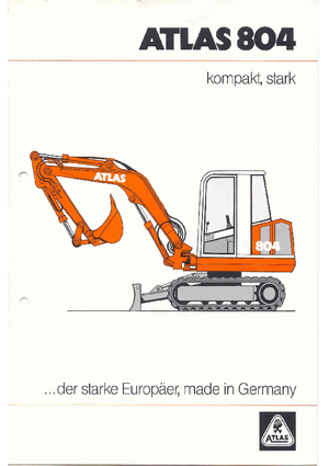 Mobiele graafmachines Atlas 804
