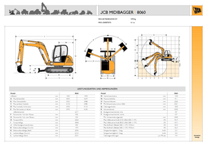 Rupsgraafmachines JCB 8060