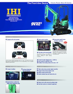 Mini-graafmachines Kato 9VX-3 Electric