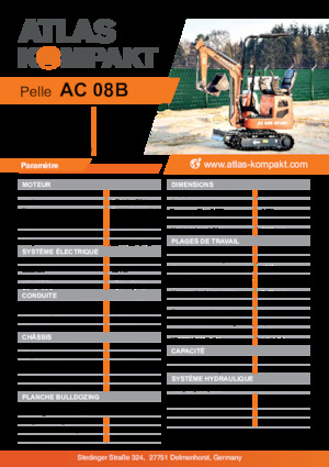 Mini-graafmachines Atlas Kompakt AC 08B