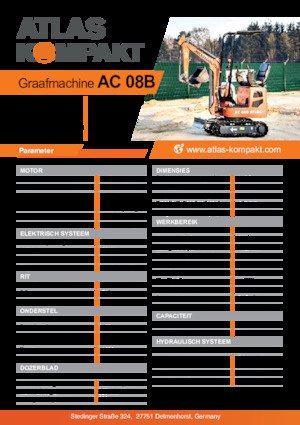 Mini-graafmachines Atlas Kompakt AC 08B