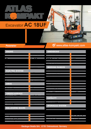 Mini-graafmachines Atlas Kompakt AC 18UF