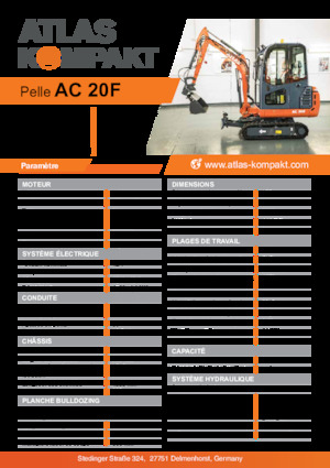 Mini-graafmachines Atlas Kompakt AC 20F
