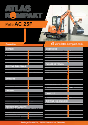 Mini-graafmachines Atlas Kompakt AC 25F 