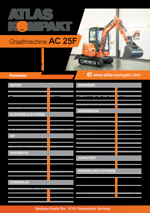 Mini-graafmachines Atlas Kompakt AC 25F 