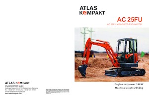 Mini-graafmachines Atlas Kompakt AC 25FU