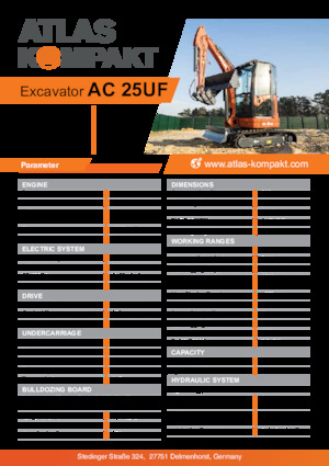 Mini-graafmachines Atlas Kompakt AC 25UF