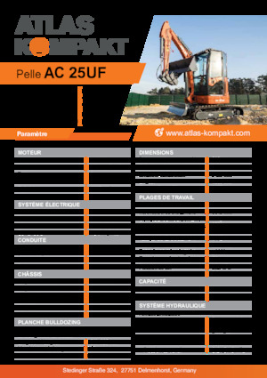 Mini-graafmachines Atlas Kompakt AC 25UF