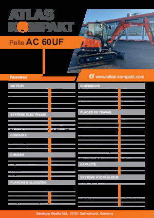 Mini-graafmachines Atlas Kompakt AC 60UF