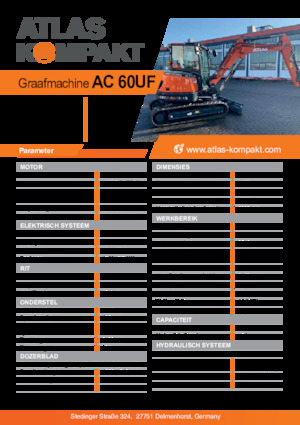 Mini-graafmachines Atlas Kompakt AC 60UF