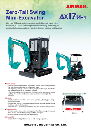 Mini-graafmachines Airman AX 17 U 4