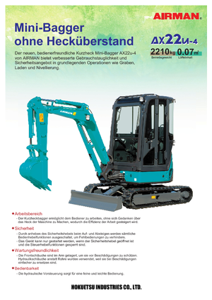 Mini-graafmachines Airman AX 22 U 4