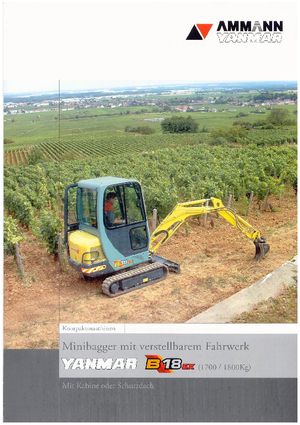 Mini-graafmachines Yanmar B 18 EX