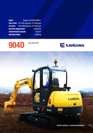 Mini-graafmachines Liugong 904D