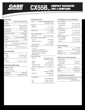 Mini-graafmachines Case CX55B MTS