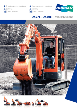 Mini-graafmachines Doosan DX30Z