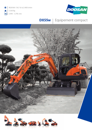 Mobiele graafmachines Doosan DX55W