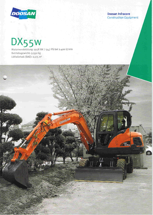 Mobiele graafmachines Doosan DX55W