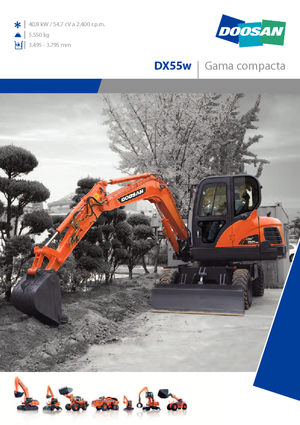 Mobiele graafmachines Doosan DX55W