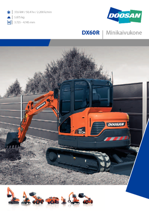 Mini-graafmachines Doosan DX 60 R