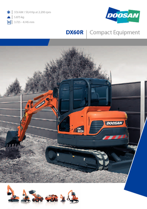 Mini-graafmachines Doosan DX 60 R