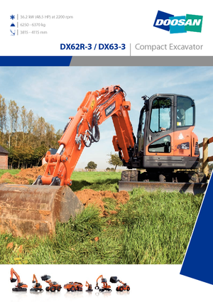 Rupsgraafmachines Doosan DX62R-3