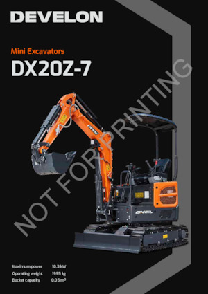 Mini-graafmachines Develon DX20Z-7 