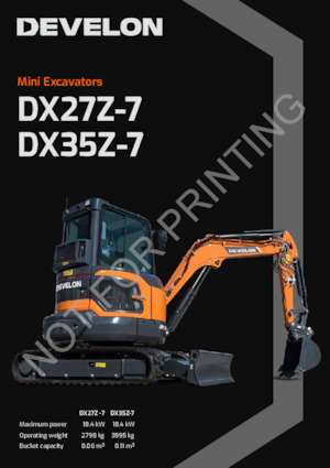 Mini-graafmachines Develon DX27Z-7 
