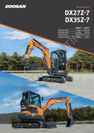 Mini-graafmachines Doosan DX27Z-7