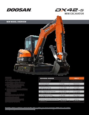 Mini-graafmachines Doosan DX42-5