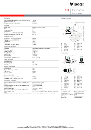 Mini-graafmachines Bobcat E 14