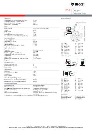 Mini-graafmachines Bobcat E 16