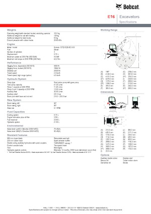 Mini-graafmachines Bobcat E 16