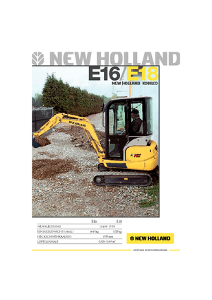 Mini-graafmachines New Holland E 18