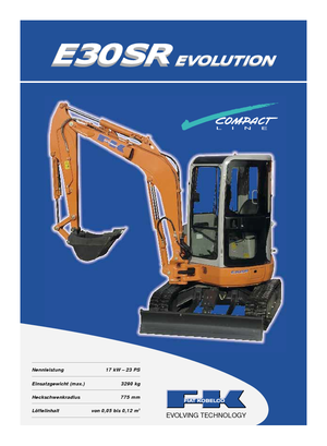 Mini-graafmachines Fiat Kobelco E 30 SR