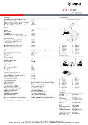 Mini-graafmachines Bobcat E32