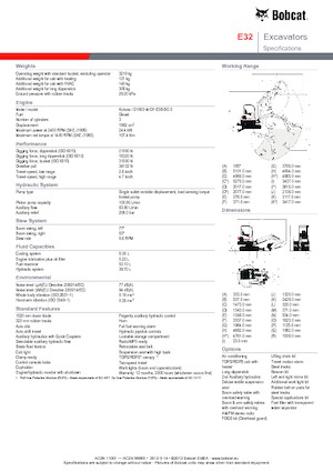Mini-graafmachines Bobcat E32