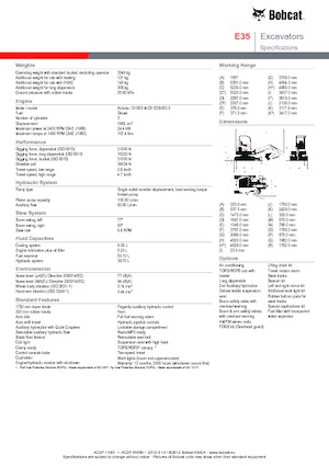 Mini-graafmachines Bobcat E35