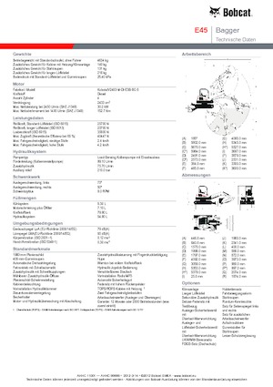 Mini-graafmachines Bobcat E45