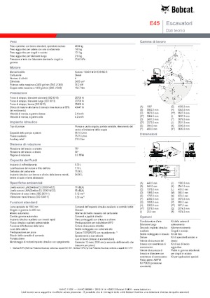 Mini-graafmachines Bobcat E45