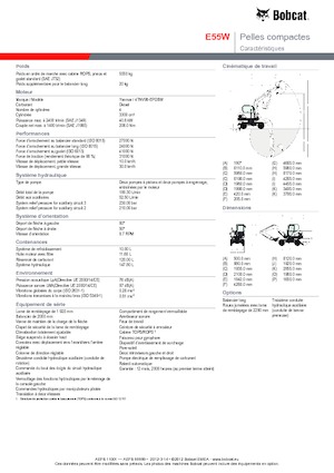 Mini-graafmachines Bobcat E55W