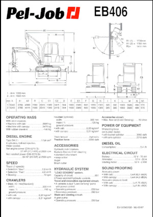 Mini-graafmachines Pel-Job EB 406