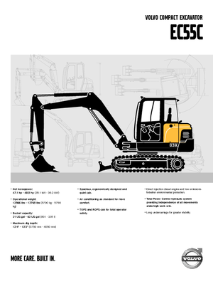 Mini-graafmachines Volvo EC55C