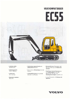Mini-graafmachines Volvo EC55