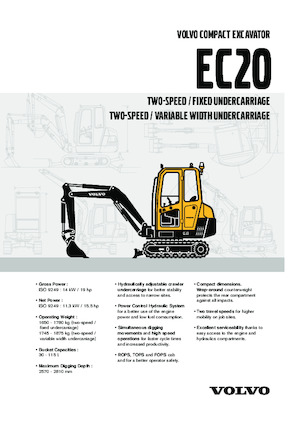 Mini-graafmachines Volvo EC20