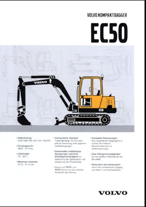 Mini-graafmachines Volvo EC50V