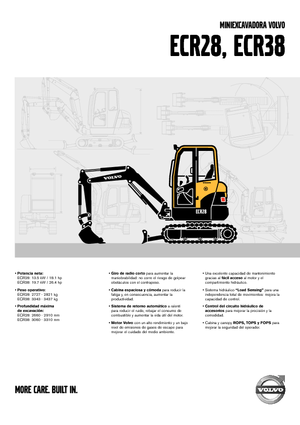 Mini-graafmachines Volvo ECR28